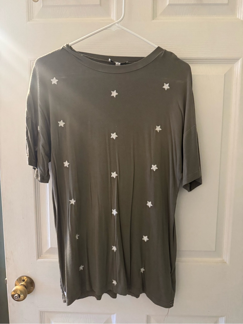Star Appliqué Olive Green Tee